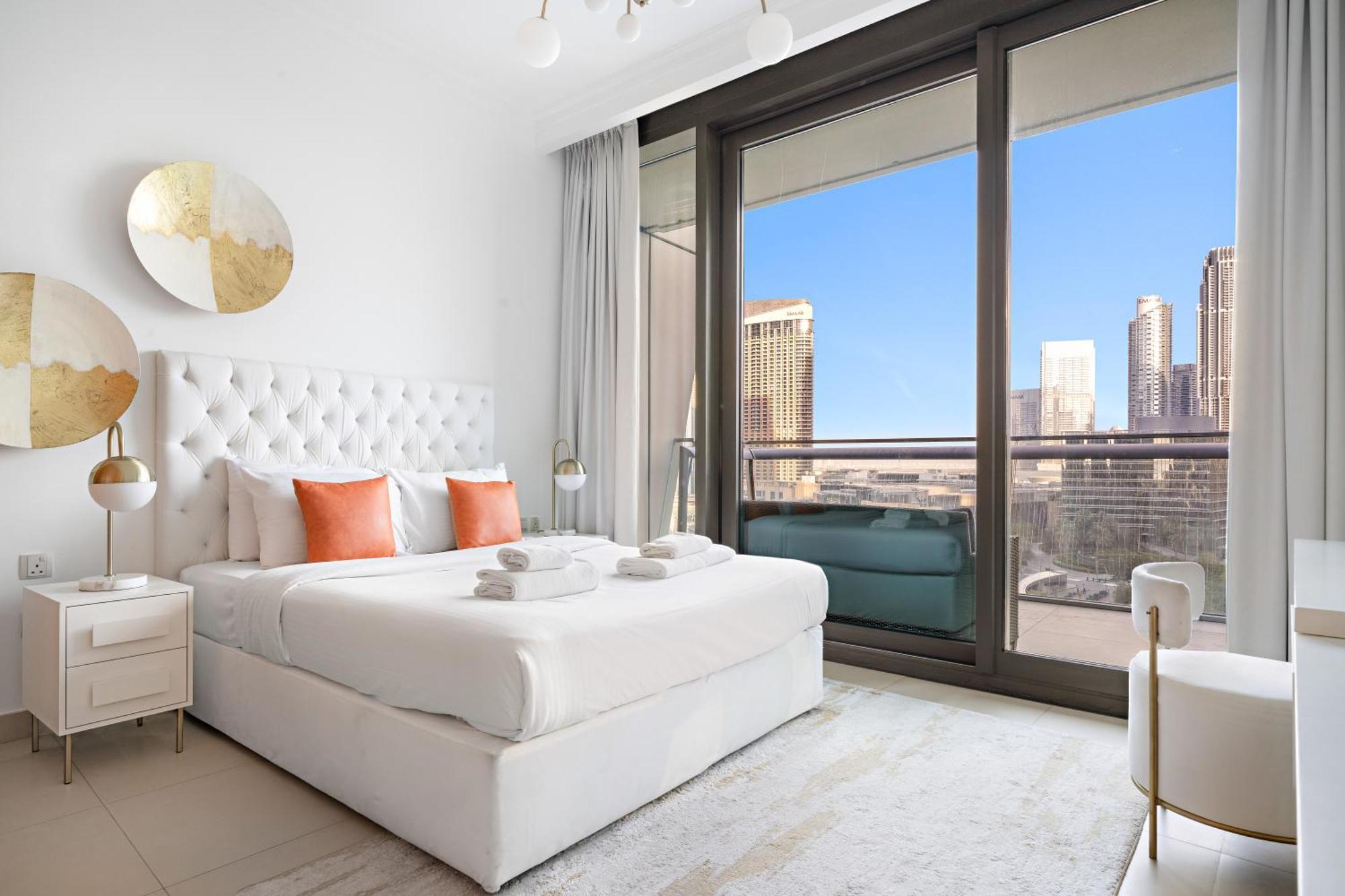 First Class 1br With Full Burj Khalifa View شقة
